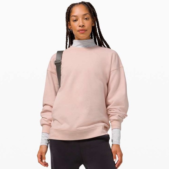 LULULEMON Perfectly Oversized Crew Sweatshirt in Feather Pink - Picture 3 of 12